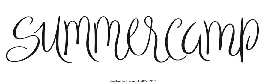 SUMMER CAMP brush calligraphy banner