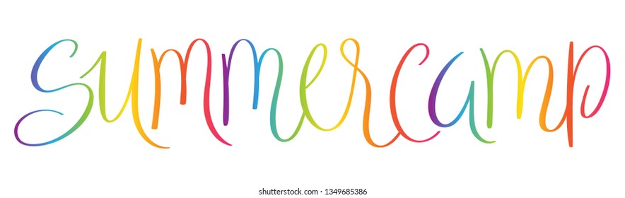 SUMMER CAMP brush calligraphy banner