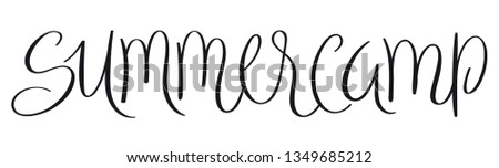 SUMMER CAMP brush calligraphy banner