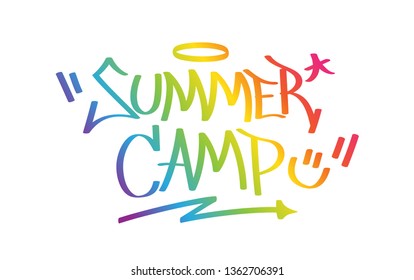 SUMMER CAMP graffiti tag lettering banner