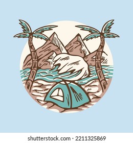 Summer Camp graphic illustration vector art t-shirt design