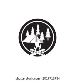 Summer camp icon and symbol vector template