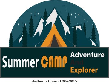 Similar Images, Stock Photos & Vectors of Summer camp. Evening Camp ...