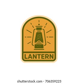 Summer Camp Lantern Logo Badge Icon Vector Illustration