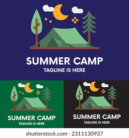 Logo del campamento de verano, logotipo del campamento	
