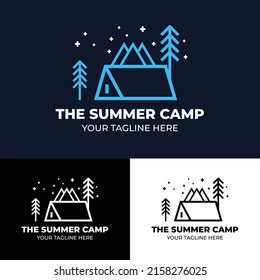 Summer Camp Logo Editable Template