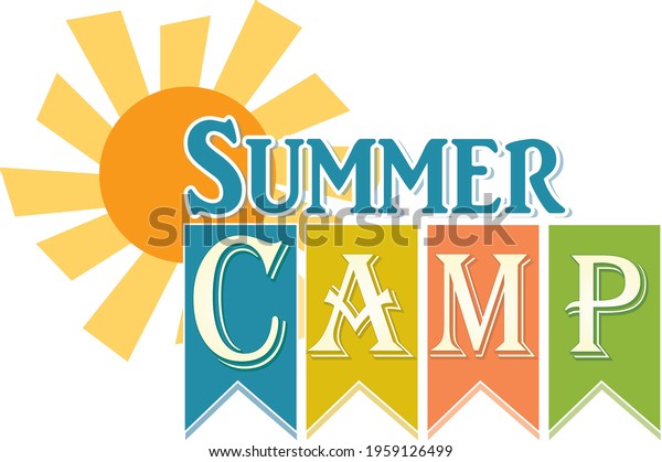 Summer Camp Logo with\
Sun