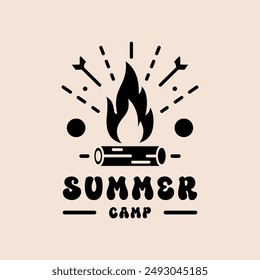 Logo del campamento de verano Vector gráfico