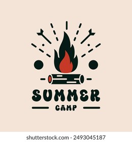 Sommer Camp Logo Vektorgrafik Grafik