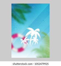 Summer camp poster, flyer or banner design.