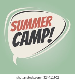 Summer Camp Retro Speech Bubble