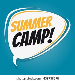 Summer Camp Retro Speech Bubble