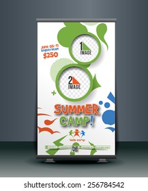 Summer Camp Roll Up Banner Design
