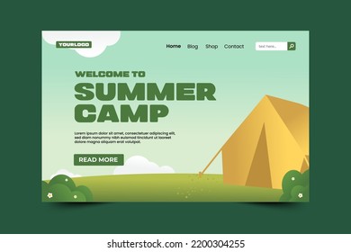 Summer Camp Season Graphic template, easy to customize simple and elegant design