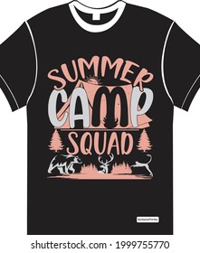 Summer camp squad, summer svg, ai, eps, jpeg, Png, dxf, Pdf, Happy Camper SVG, Hiking Mountains Campfire Tent T-Shirt, instant download, Camp life SVG, Digital file svg