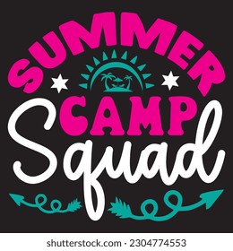 Summer Camp Squad T-shirt Design Vector File