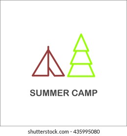 Summer camp template for logo