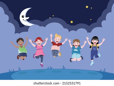 Summer Camp Templates, Poster Banner, Fun and Colorful, Vector Eps 10