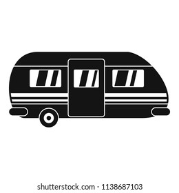 Summer camp trailer icon. Simple illustration of summer camp trailer vector icon for web design isolated on white background