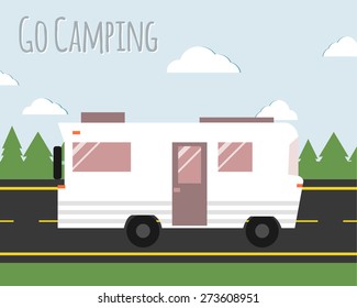 Summer Camp Travel Poster Motorhome 260nw 273608951 