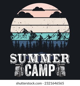 Summer Camp vacation t-shirt design