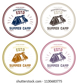 Summer camp vector illustration
