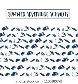 Summer camp vector illustration