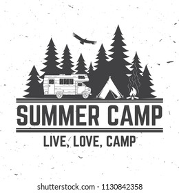 Summer Camp Vector Illustration Concept Shirt Stock Vector (Royalty ...