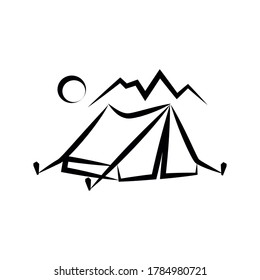 Summer camp. Vector illustration. Concept for shirt or logo, print, stamp or tee. 