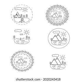 Summer camp. Vector illustration. Concept for shirt or logo, print, stamp or tee.