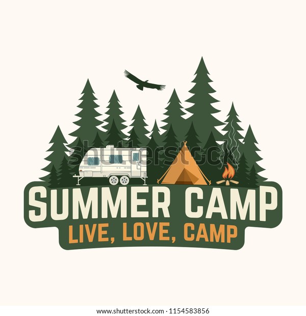 Summer Camp Vector Illustration Concept Shirt Stock Vector (Royalty ...