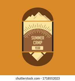 Summer Camp Vector Logo Concept