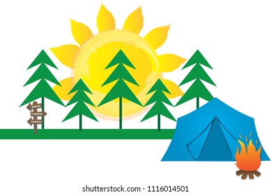 Summer Camping Graphic