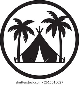 Summer camping logo icon vector illustration