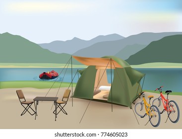 Summer Camping on holiday