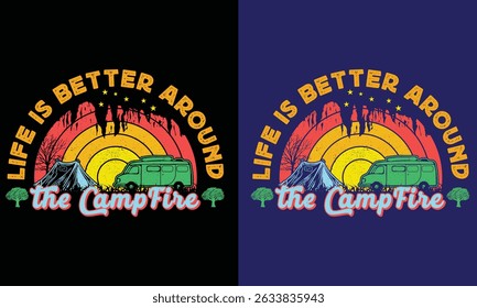 Summer camping t-shirt design for your love one gift.