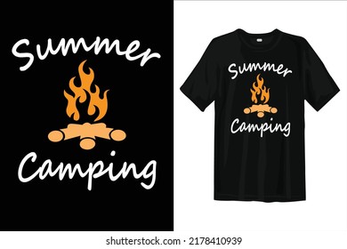 Summer Camping T-shirt For Holiday Vacation 