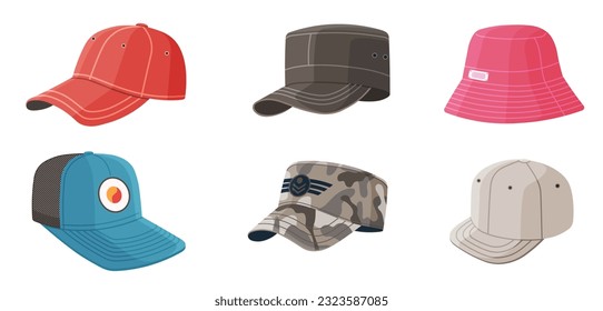 Summer cap hat. Vector illustration. A beach hat, signature of serenity against summer sun A summer hat, crown of straw for beach monarch Sun hat wear, harmony of fashion and functionality