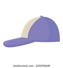 Summer cap icon cartoon vector. Baseball hat. Fashion wear
