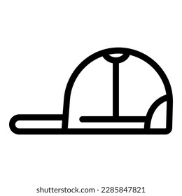 Summer cap icon outline vector. Baseball fashion. Modern base