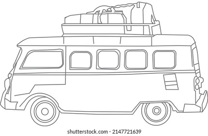 Summer car transport Illustrations  Vector