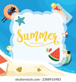 Papel de fondo de la tarjeta de verano