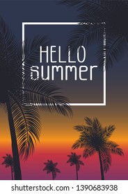  Summer card and summer background -vintage style