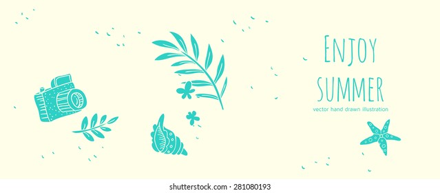 summer card with camera