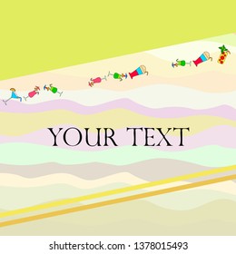 Summer card with cocktails. Beach holiday. Vector background.