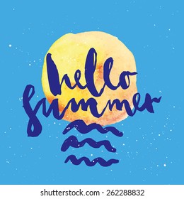 Summer card. Illustration. Bright colors.