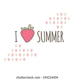 Summer card. Vector illustration.
