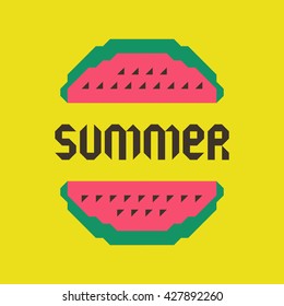 Summer card. Vector illustration
