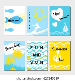 Summer cards and banners collection, graphic and we design