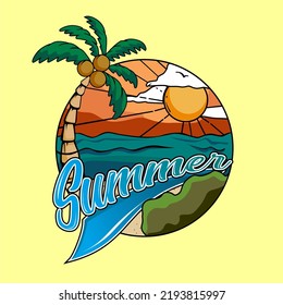 Summer Cartoon Art vector design